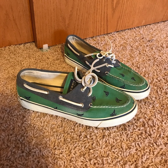 Sperry Shoes - Green and Blue Sperry Top-Siders.